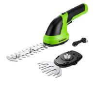 Workpro 2 In 1 Cordless Hedge Trimmer And Grass Shear, 7.2 V Electric With 2000 Mah Lithium-Ion Battery, Lightweight Hand Held 2