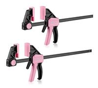 WORKPRO 2-Pack 300 mm Pink Ratchet Bar Clamp Set