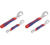 WORKPRO 2-Piece Adjustable Wrench Set with Quick Snap Grip (Pack of 2)