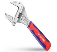 WORKPRO 200 mm 2-in-1 Adjustable Wrench and Pipe Wrench, 42 mm Jaw Capacity,