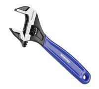 WORKPRO 200 mm Wide Mouth Adjustable Wrench, Metric Adjustable Spanner with Bi-Material Soft Grip