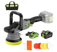 WORKPRO 20V Cordless Buffer Polisher Kit with Brushless Dual Action, 125 mm