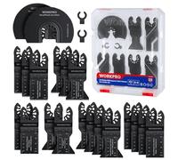 WORKPRO 22-Piece Oscillating Multi Tool Blades | Universal Fit, Wood Metal Plastic Cutting Blades Set
