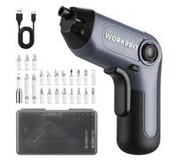 WORKPRO 3.6V Electric Screwdriver Set with Offset Drive, 24-Piece Cordless Screwdriver Kit, 6 Nm Torque, Mini Power Screwdriver with Carrying Case