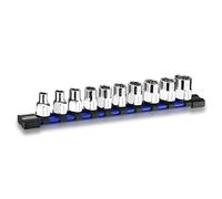 WORKPRO 3/8" Metric Socket Set, 10-Piece 7-17 mm External Hex | Shallow Sockets, Cr-V Steel, Anti-Roll Design with Socket Rail, for DIY & Car Repair