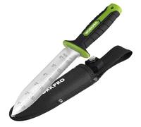 WORKPRO 31 cm Garden Trowel with Double-Edged Blade, Garden Hand Tool with Depth Markings, Hanging Hole, Multi-Purpose Trowel with Oxford Sheath for Weeding, Planting, Digging