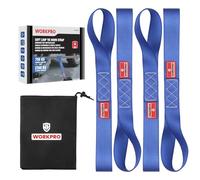 WORKPRO 4-Pack Soft Loop Tie Down Straps, 43x4 cm Polyester Cargo Securing Straps, 2268 kg Breaking Strength, Heavy Duty Tie Down Loops for Securing Bicycle, Motorcycles, ATV
