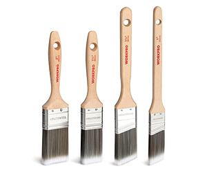 WORKPRO 4 PCS Professional Paint Brush Set, Gloss Flat Brush and Angle Brush 25 mm / 38 mm / 50 mm Decorating Paintbrushes for Walls and Ceilings