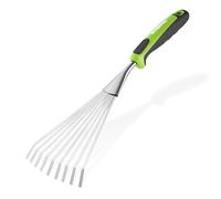 WORKPRO 41 cm Stainless Steel Hand Rake with Non-Slip Handle