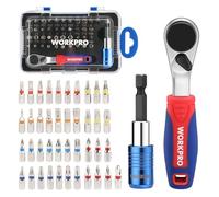 WORKPRO 43PCS Mini Ratchet Screwdriver Bit Set with Magnetic Extension Rod