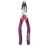 WORKPRO 5-in-1 Combination Pliers with Wire Stripper/Crimper/Cutter/Wrench, 200 mm Linesman Pliers for 16-12 AWG (1.3-2.0 mm) Wire, Cr-V Multi Hand Tools for Electrician