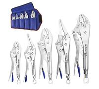WORKPRO 5-Piece Locking Pliers Set with Bag
