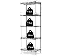 WORKPRO 5-Tier Metal Shelving Unit, Height Adjustable Storage Rack