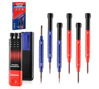 WORKPRO 6-Piece Precision Screwdriver Set, 12 Sizes Double-Ended Mini Screwdrivers with Phillips, Slotted, Pentalobe and Torx Tips for Watches, Phones, Computers & Glasses Repair