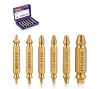 WORKPRO 6-Piece Screw Extractor Set, Titanium Coated Broken Screw Remover
