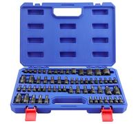 WORKPRO 60-Piece Master Torx Bit Socket Set, 1/4", 3/8", 1/2" Drive Bits, E4-E24, T6-T70, TT6-TT70, TP8-TP60, with Enhanced Storage Case