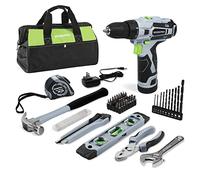 WORKPRO 61 Piece Cordless 12V Lithium Ion Drill Tool Set (Grey)