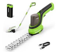 WORKPRO 7.2V Cordless Grass Shear & Shrubbery Trimmer with Wheeled Extension Pole（UK PKG）