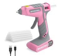 WORKPRO 7.2V Glue Gun, Corded & Cordless Hot Glue Gun with 20pcs Hot Glue Sticks(7x100mm), 30s Fast Preheating USB Charging Glue Guns for DIY Project, Art, Craft