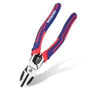 WORKPRO 7.5 Inch Diagonal Cutting Pliers with Wire Stripper, CRV Steel Wire Cutters with Comfort Grip Handles, Heavy Duty Side-Cutting Pliers for Electricians and Homes