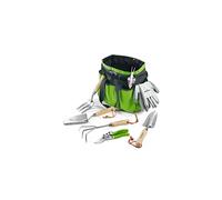 WORKPRO 8 Piece Garden Tools Set, Stainless Steel Hand Tools with Wooden Handle, Including Gloves, Trowel, Weeder, Hand fork, Hand Rake, Transplanter,
