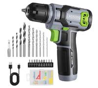 WORKPRO 8V Cordless Drill Set with 53-Piece Accessories, Electric Drill with 3/8" Keyless Chuck, Variable Speed Trigger & LED Light, Mini Drill for Drilling Holes and Tightening/Loosening Screws