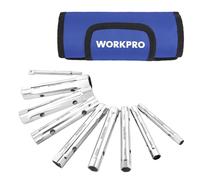 WORKPRO 9-Piece Shower Valve Socket Wrench Set, Metric Box Spanner Dual-Ended Wrench Socket for Water Tap Maintenance, Tap Spanner Set with Storage Bag