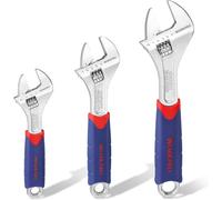 WORKPRO Adjustable Spanner Set 3-Piece, Metric and SAE Wrench Spanner, 150 mm,