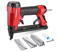 WORKPRO Air Staple Gun with 1500pcs Staples(6mm-16mm), 21GA / Type 8016, Lightweight Pneumatic Stapler with Safety Nose, Ideal for DIY, Decoration, Furniture Making, Upholstery, Woodworking