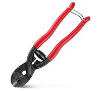 WORKPRO Compact Bolt Cutter 200 mm with Spring, Cr-V Heavy Duty Small Wire Cable with Ergonomic Rubber Grip, Strong Bolt Croppers to Cut Wire, Cables, Chains, Small Screws