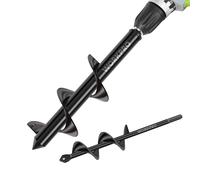 WORKPRO Auger Drill Bit Set with Hex Drive 2-Piece, Garden Post Hole Digger for Planting Bulbs Seedlings, 4x22cm 8x30cm