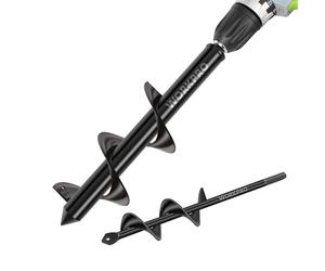 WORKPRO Garden Drill Earth Drill for Drill, Garden Auger, Spiral Drill, Cordless Hand Drill, Digging Tool for Planting and Drilling (8 x 30 cm & 4 x 22 cm), Pack of 2