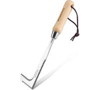 WORKPRO Grout Scraper 31.5 cm with Wooden Handle, Weed Cutter with Serrated Edge, Weeder for Removing Moss and Weeds, Weed Remover Device for Gardening