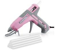 WORKPRO Hot Glue Gun, 60/100W Dual Temperature Glue Gun with 10pcs Glue Sticks (11x200mm), Fast Preheating Heavy Duty Melt Glue Gun Kit for Crafting, DIY, Construction, and Home Repairs, Pink