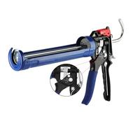 WORKPRO Metal Silicone Caulking Gun with 2 Thrust Ratio Modes, 9:1 and 18:1 Force Transmission, Cartridge Gun for 10oz Silicone Cartridges and Adhesive