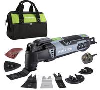 WORKPRO Multi-Function Tool with Rail System, 300W, 7-Speed Variable, 3° Oscillation, Quick-Change Blade System, Includes 17-Piece Accessory Set, for Detail Grinding/Cutting/Scraping/Polishing, Father