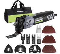WORKPRO Multi Tool 400W, 7 Speeds 15,000-23,000 RPM Oscillating Tool, 3.5° Oscillation Angle, Quick Change Blade System, 13pc Accessories Kit Multitool for Cutting, Sanding and Scraping