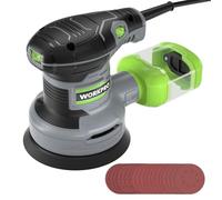 WORKPRO Orbital Sander with 20 Pcs Sandpapers, 300 W 125 mm Random Orbit Sander, 6 Variable Speed 13000 RPM, Electric Sanding Machine with Dust Collection Box, for Sanding, Polishing, Woodworking