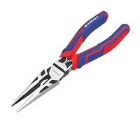 WORKPRO Premium 8” Needle Nose Pliers, Paper Clamp Precision, Heavy-Duty CRV Steel, Large Soft Grip with Wire Cutter, Long Nose Cutting Pliers, W031269