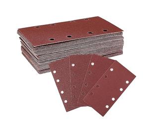 WORKPRO Sanding Sheet Set 100 Pieces Sandpaper Velcro Grit 40/60/80/120, 8 Holes, Accessories for Multi Sander, Orbital Sander, for Wood, Metal and Paint