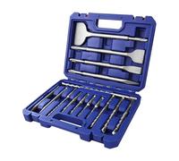 WORKPRO SDS Plus Drill Bit Set with Chisel Bits 16-Piece, Rotary Hammer Drill Bits Set for Masonry Concrete, Brick, Cement and Stone, with Storage Case