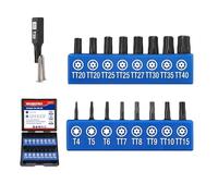 WORKPRO Security Torx Bit Set 16pcs, Tamper Proof S2 Steel Star Bit Set, 1/4-inch Hex Shank, Screwdriver bit with Magnetic Tips in Storage Box for DIY, Car Repairs