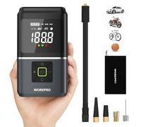WORKPRO Tire Inflator Portable Air Compressor, 7.2 V Tire Inflator Air Compressor Cordless, Inflator Pump 150 PSI for Car with 2500 mAh Battery Capacity, Mini Air Compressor with Faster Charging