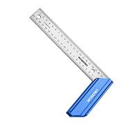 WORKPRO Try Square 200 mm Blade, Carpenter’s Square with Stainless Steel Blade & Aluminium Alloy Handle for Woodworking, Carpentry & Locksmithing