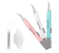 WORKPRO Utility Knife Set, 3-Pack 9 mm Box Cutters, SK5 Tri-Color Set
