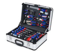 WORKPRO W009019A 119-Piece Tool Kit in Aluminum Case, Home Reparing Set