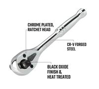 Workpro WP271014 3-In-1 Ratchet Handle 1/4", 3/8" & 1/2"
