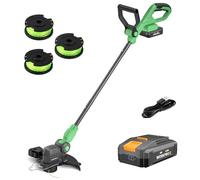 WORKPROX 20V Cordless Strimmer, Bundle with 3PC Trimmer Line (1.4mm x 5m) - Green, 30cm Cutting Diameter, 2-in-1 Grass Trimmer and Lawn Edger, Auto Line Feed, Durable Nylon Wire for Garden Maintenance