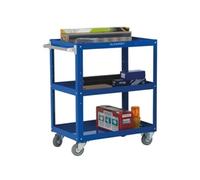 VFM Works 3-Tier Trolley Blue (L670 X W400 X H900mm, 150kg Capacity) 329944