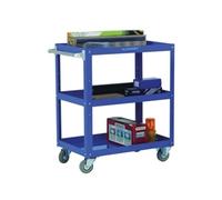 Slingsby Adjustable Steel Tray Workshop Trolleys With Three Shelves , H x W x L